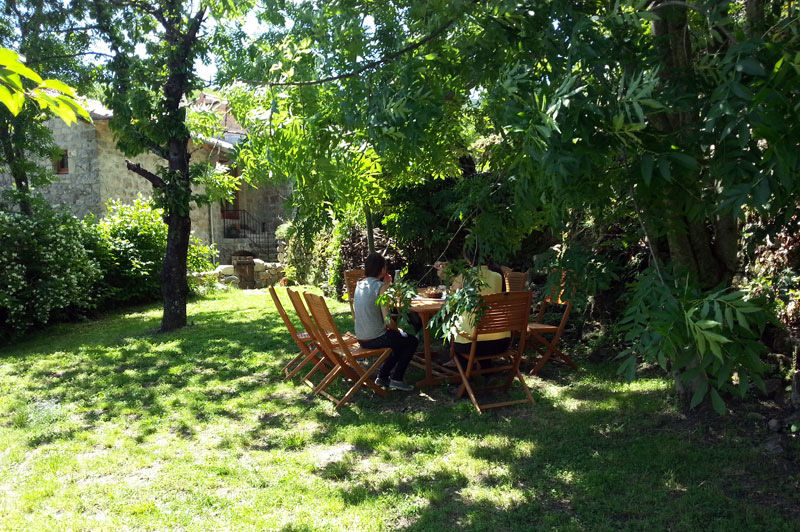 Le jardin privatif du gîte